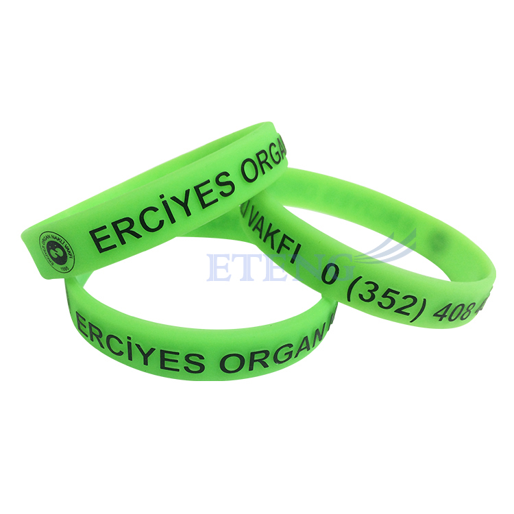 Silicone Bracelet with Custom Embossed Logo