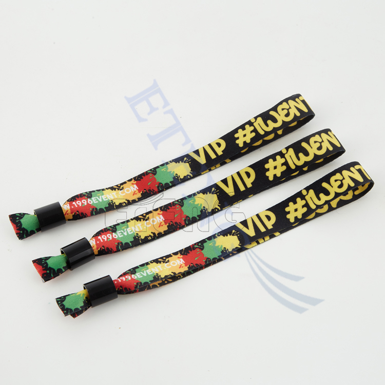 Cheap Fabric Event Wristbands with Logo Custom