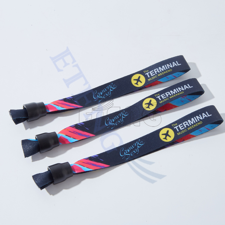 Cheap Fabric Event Wristbands with Logo Custom