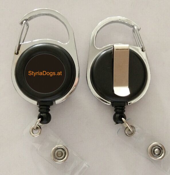 Promotion Customized Logo ID Card Holder Epoxy Resin Logo Retractable Badge Reel