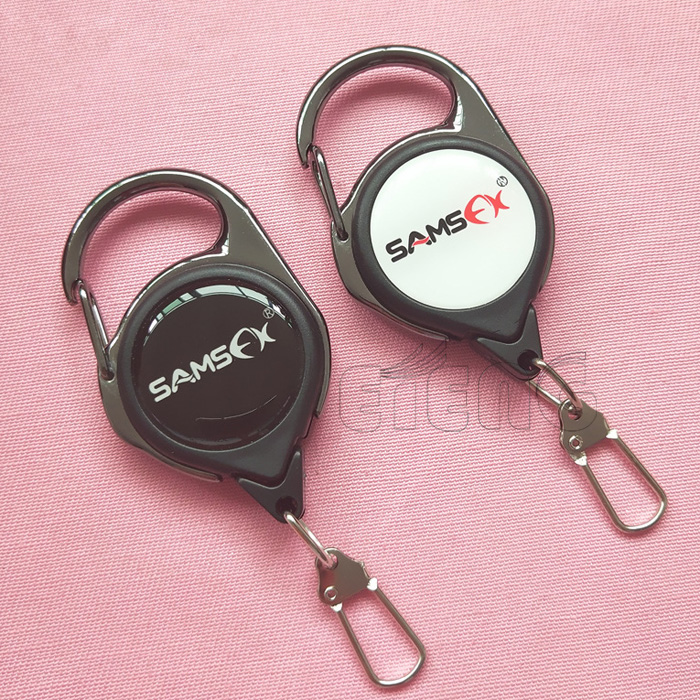 Promotion Customized Logo ID Card Holder Epoxy Resin Logo Retractable Badge Reel