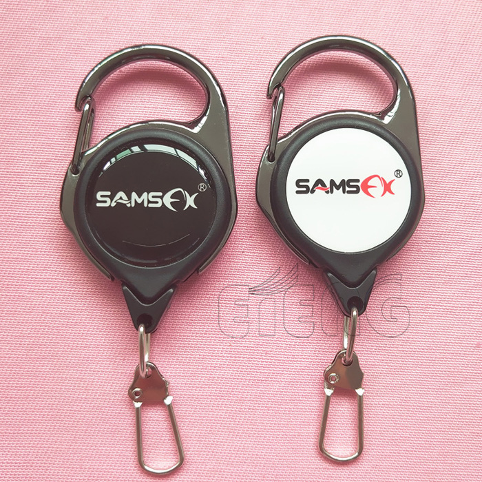 Promotion Customized Logo ID Card Holder Epoxy Resin Logo Retractable Badge Reel