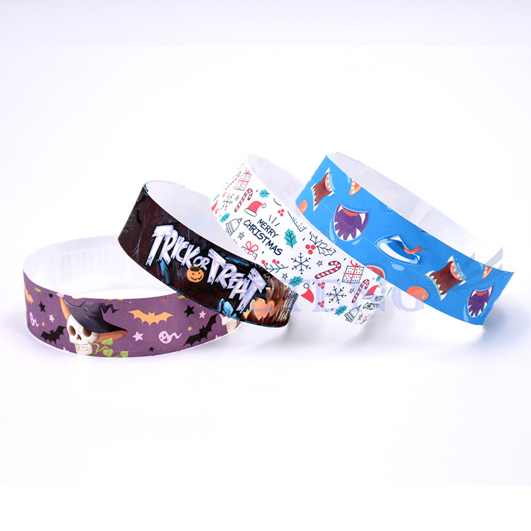 Cheapest Paper Wrist Band Custom Logo Text Tyvek Wristbands