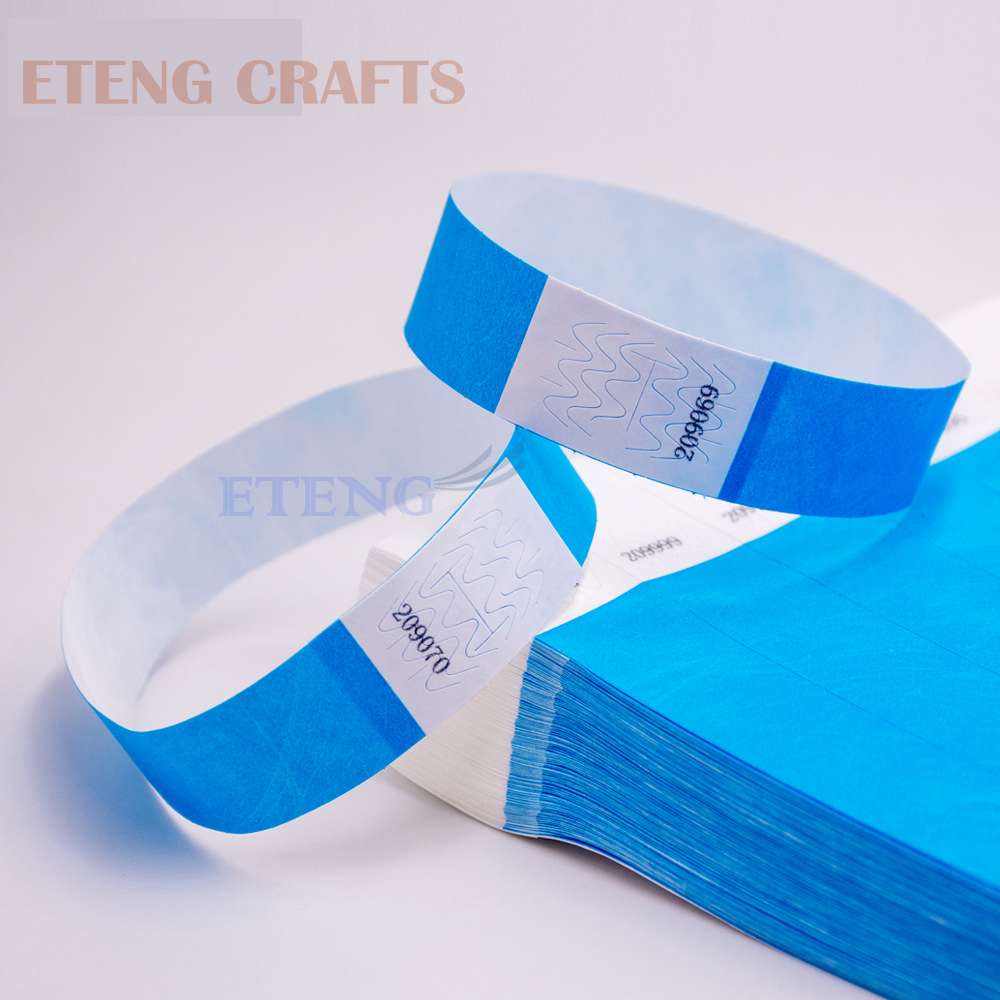 Cheapest Paper Wrist Band Custom Logo Text Numbers Tyvek Wristbands